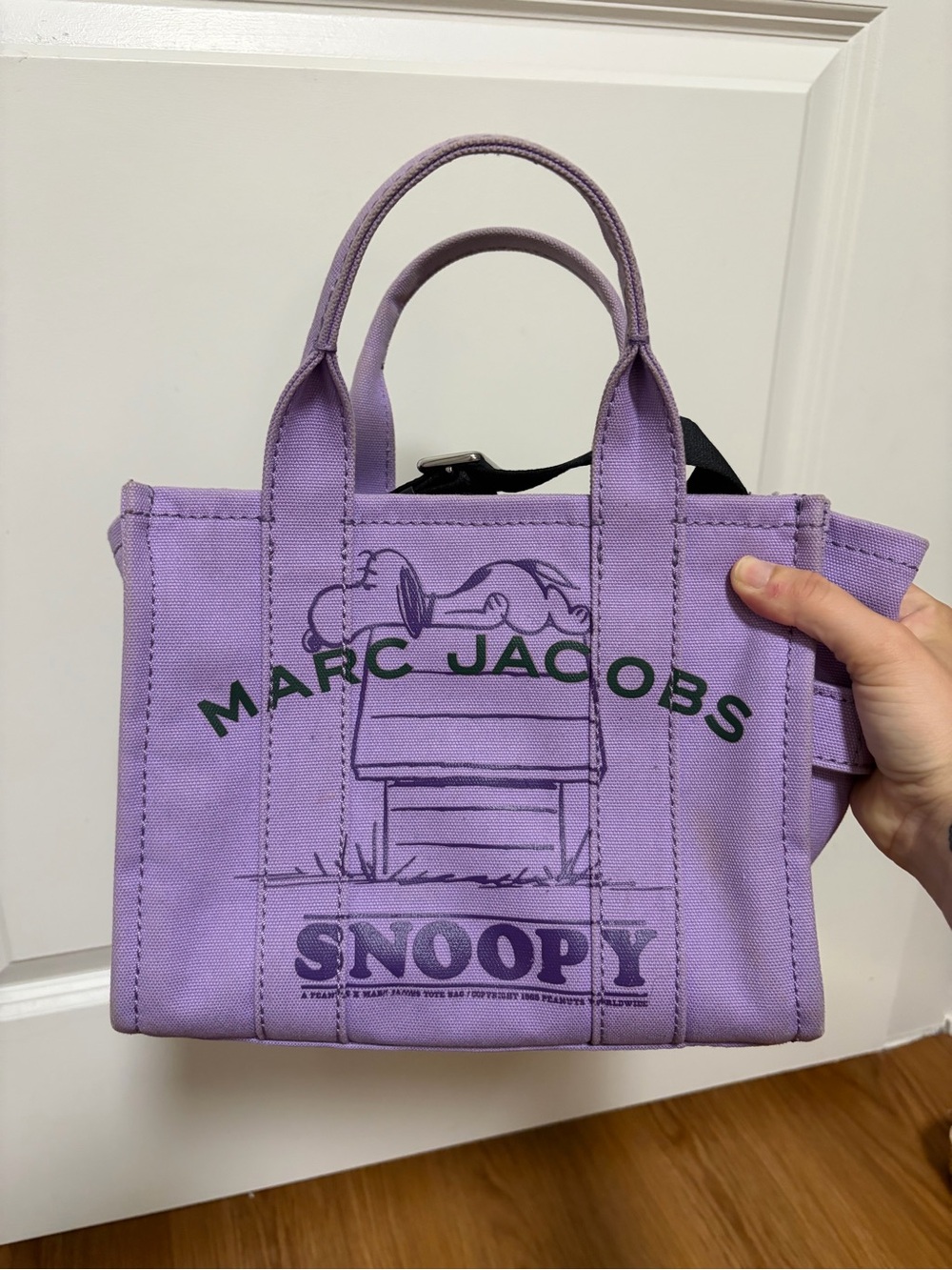 Marc Jacobs x Snoopy Lavender Canvas Mini Tote